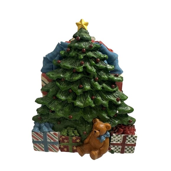 Susan Winget 4 Coaster Set w/ Christmas Tree Holder Ceramic Hand Painted Vintage - Picture 7 of 12